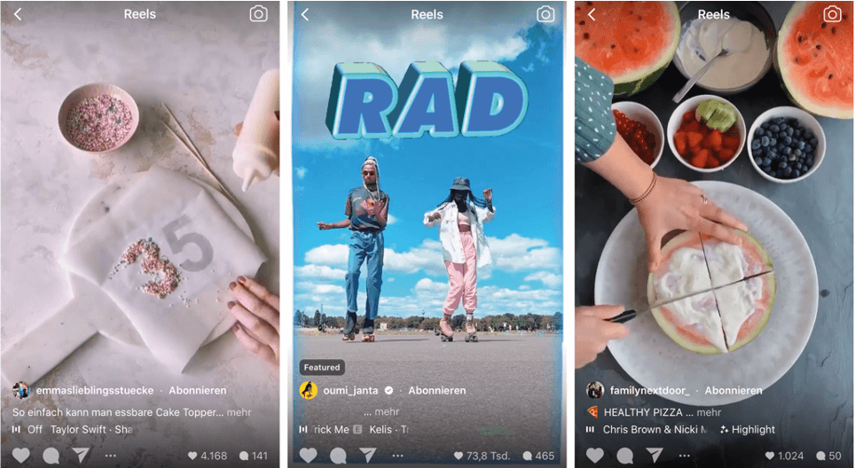 FÜRSTEN+KAUDER® Anwendung von Instagram Reels in den Stories